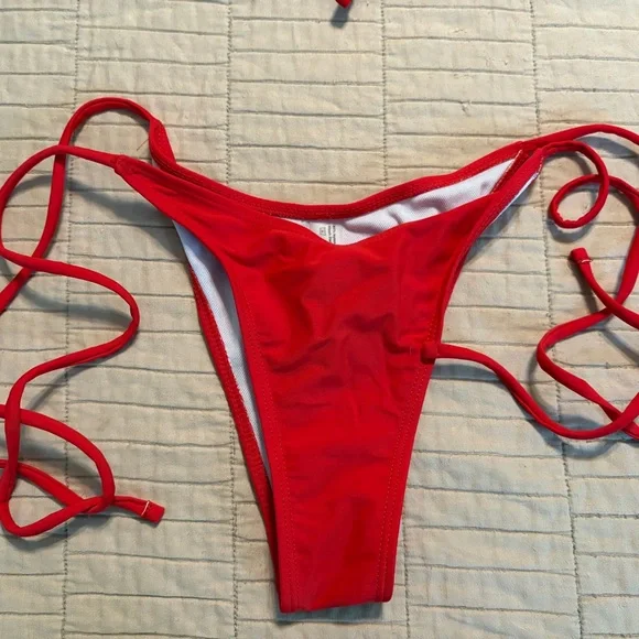 FINAL OFFER! - SHEIN Red Triangle Bikini Women’s Swimwear - Small - Picture 5 of 8